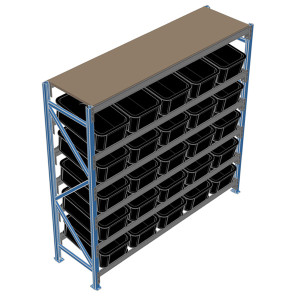 bin display racking system